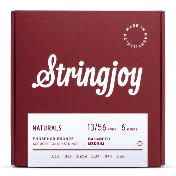 Stringjoy Naturals Balanced Medium Gauge (13-56) Phos.Bronze Acoustic Strings