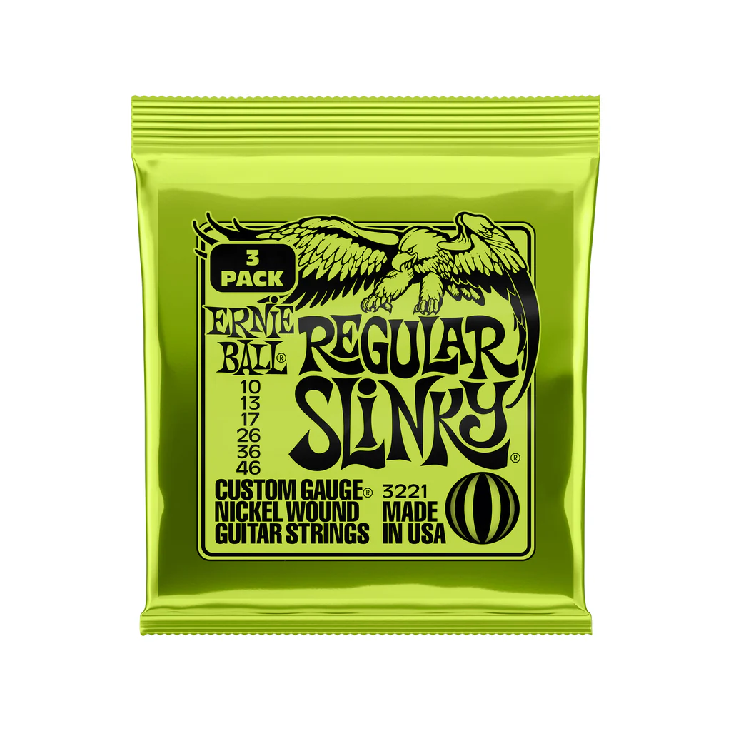 Ernie Ball 3221 Regular Slinky Guitar Strings 3-Pack