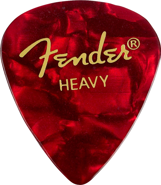 Fender Premium Celluloid Picks 351 Shape Heavy - Red Moto 12 Pack