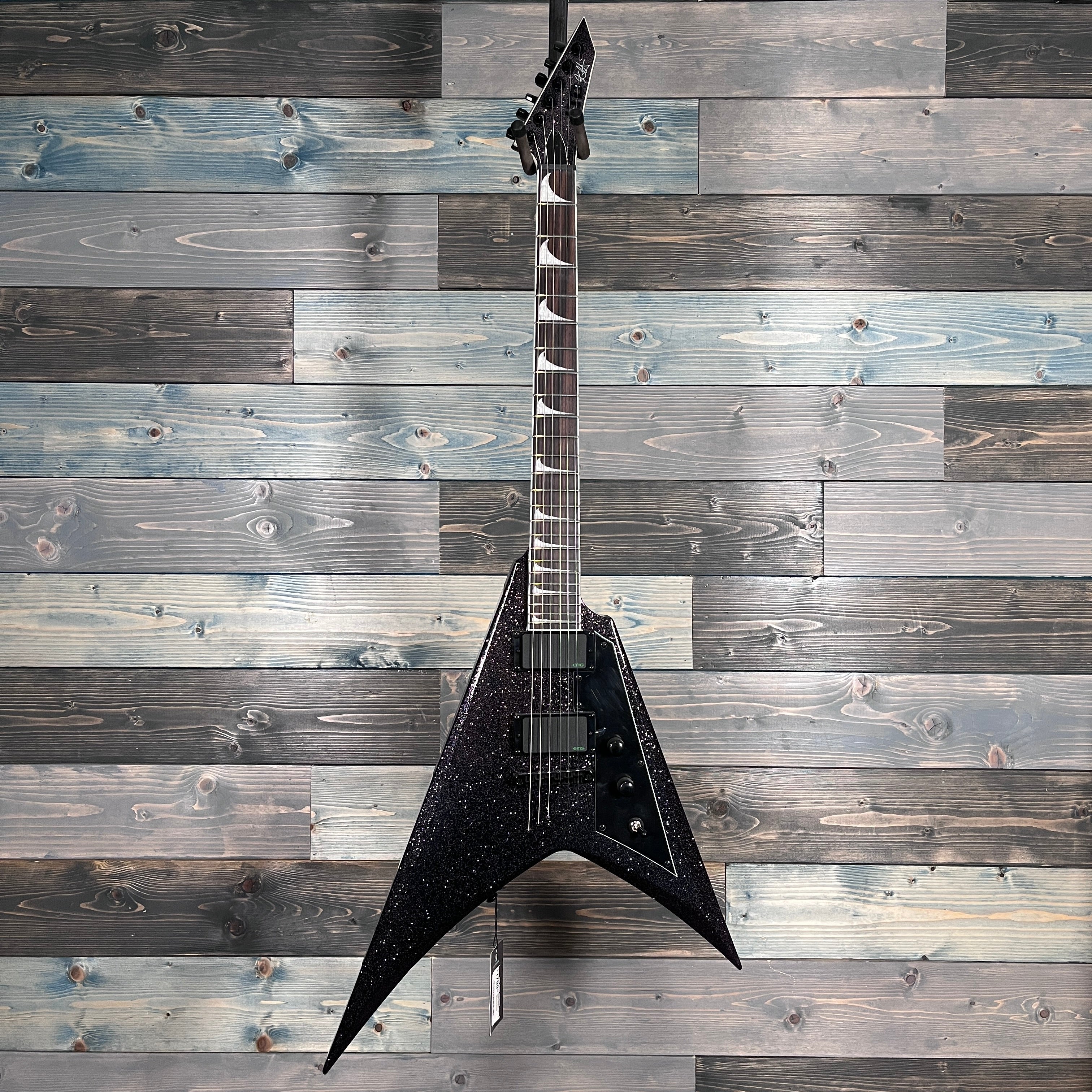 【美品】ESP LTD KH-V Black カーク・ハメット モデル ESP LTD Kirk Hammett-V Black Sparkle | USA
