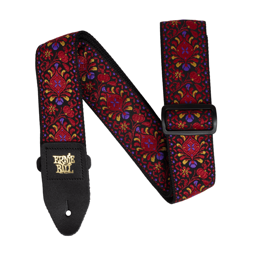 Ernie Ball P05369 Classic Jacquard Guitar/Bass Strap - Crimson Royal Bloom