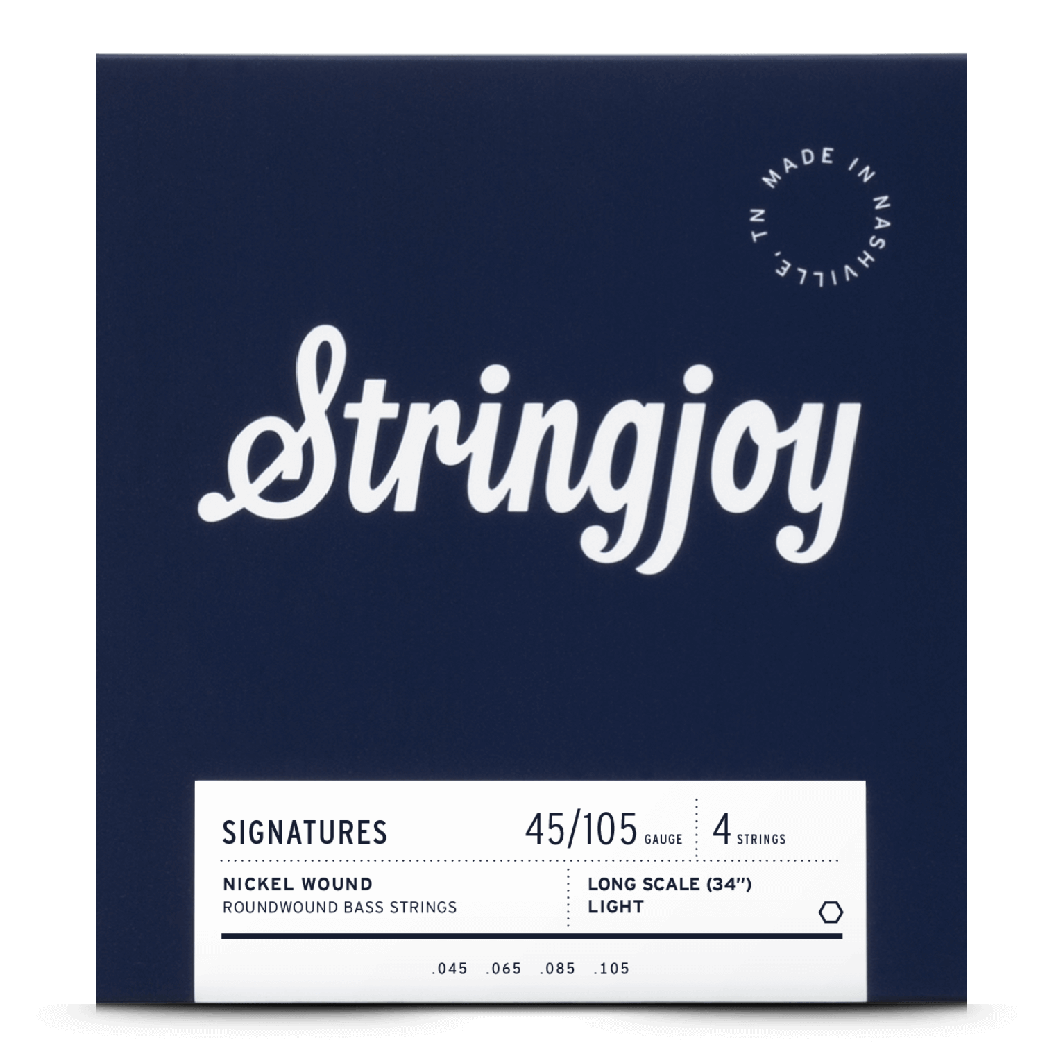 Stringjoy Light Top/Heavy Bottom Gauge (45-105) 4 St Long Scale Bass Strings