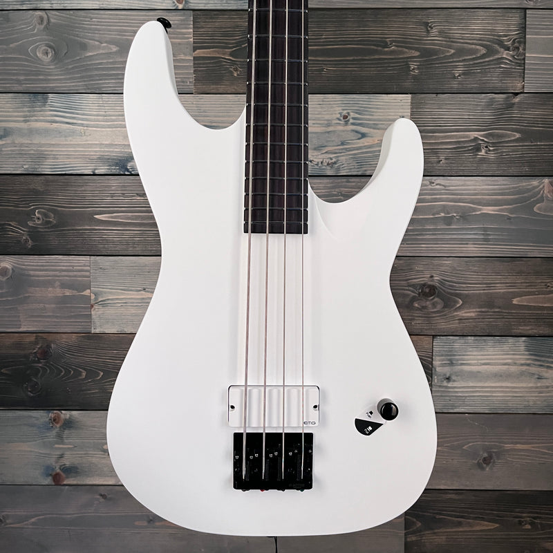 ESP TD M-4 Arctic Metal Bass Guitar - Snow White Satin