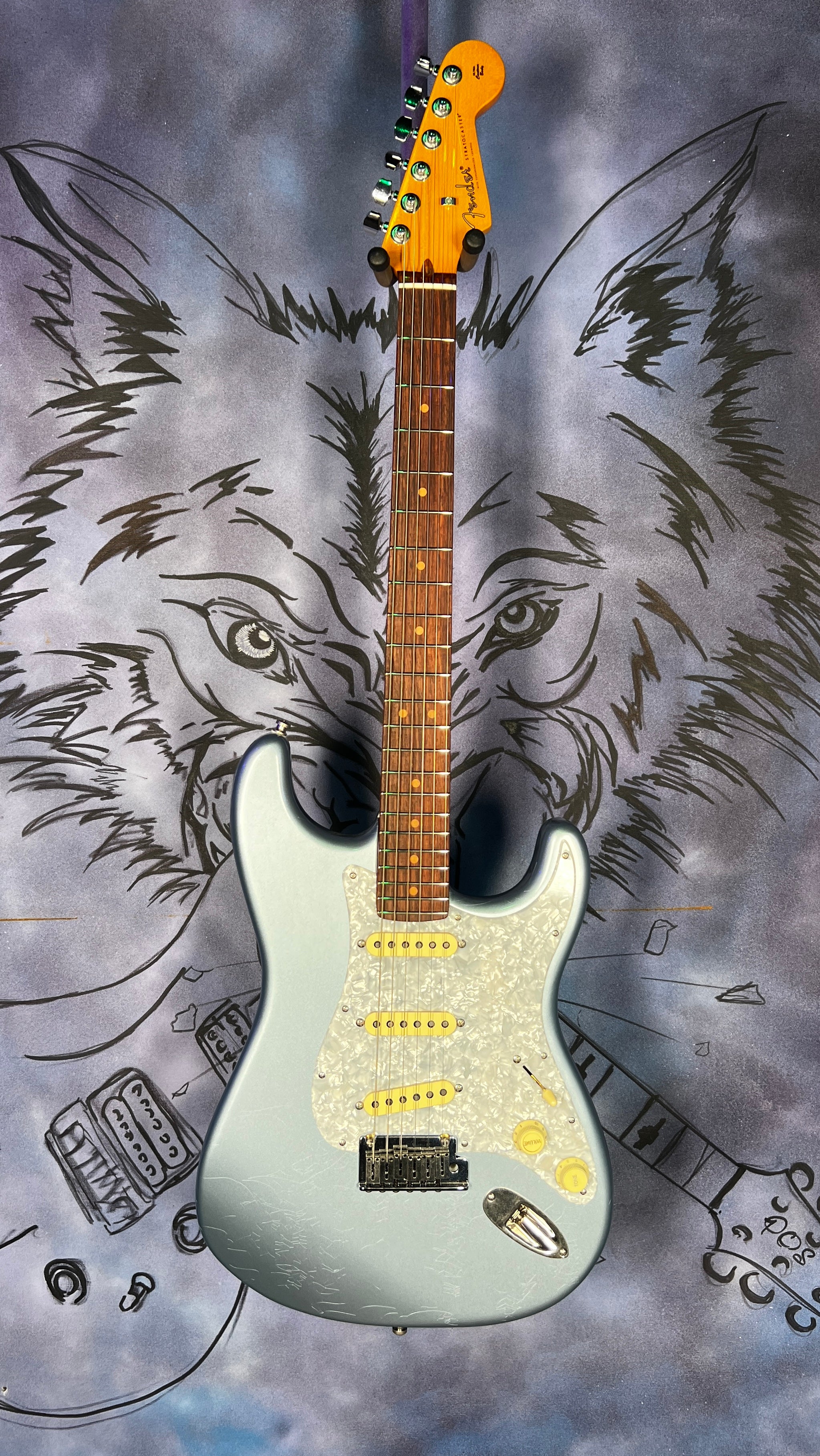 USED Fender American Ultra Lux 60s Stratocaster - Ice Blue Metallic