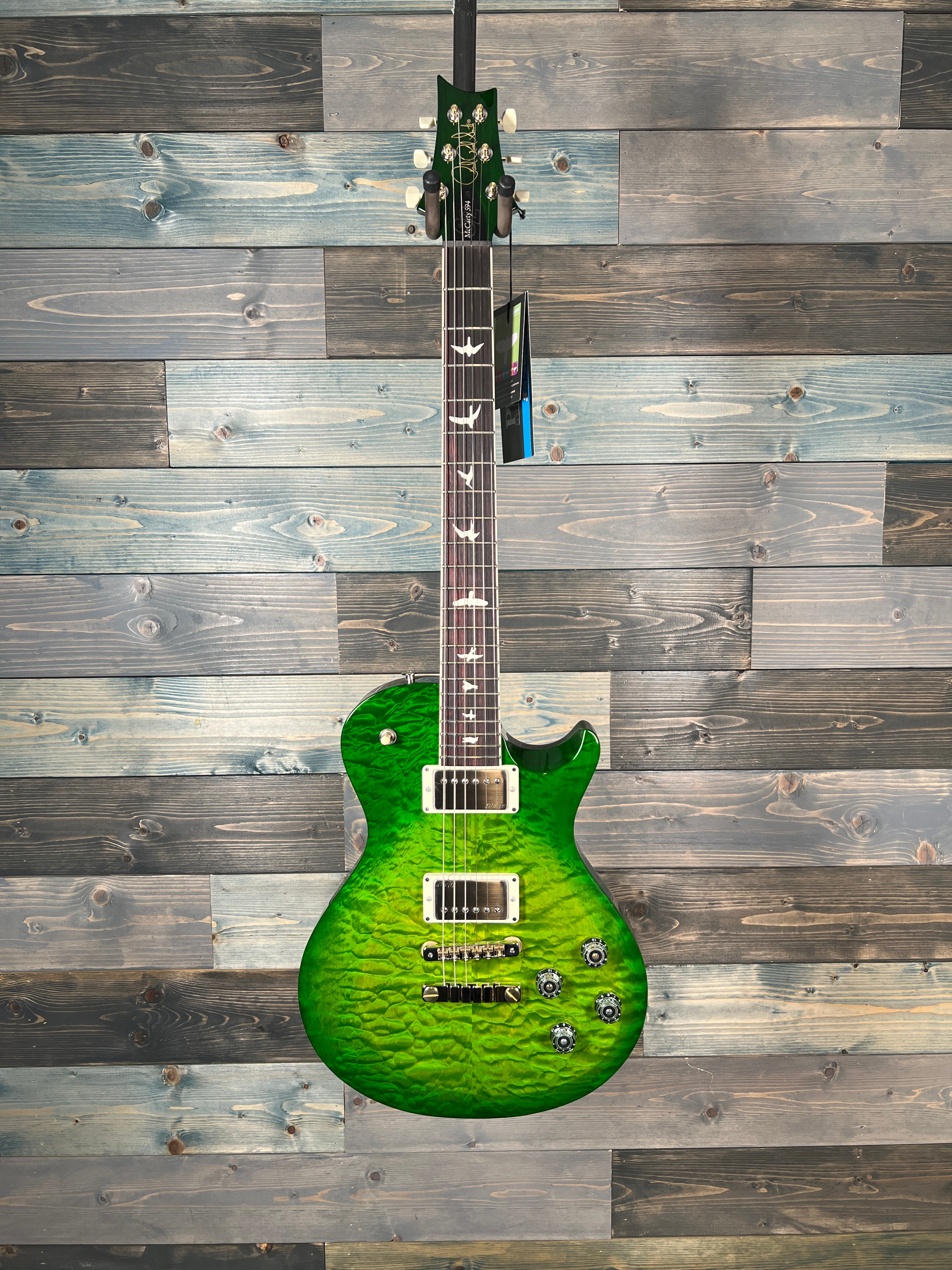 PRS S2 McCarty Singlecut 594 Electric Quilt top - Eriza Verde