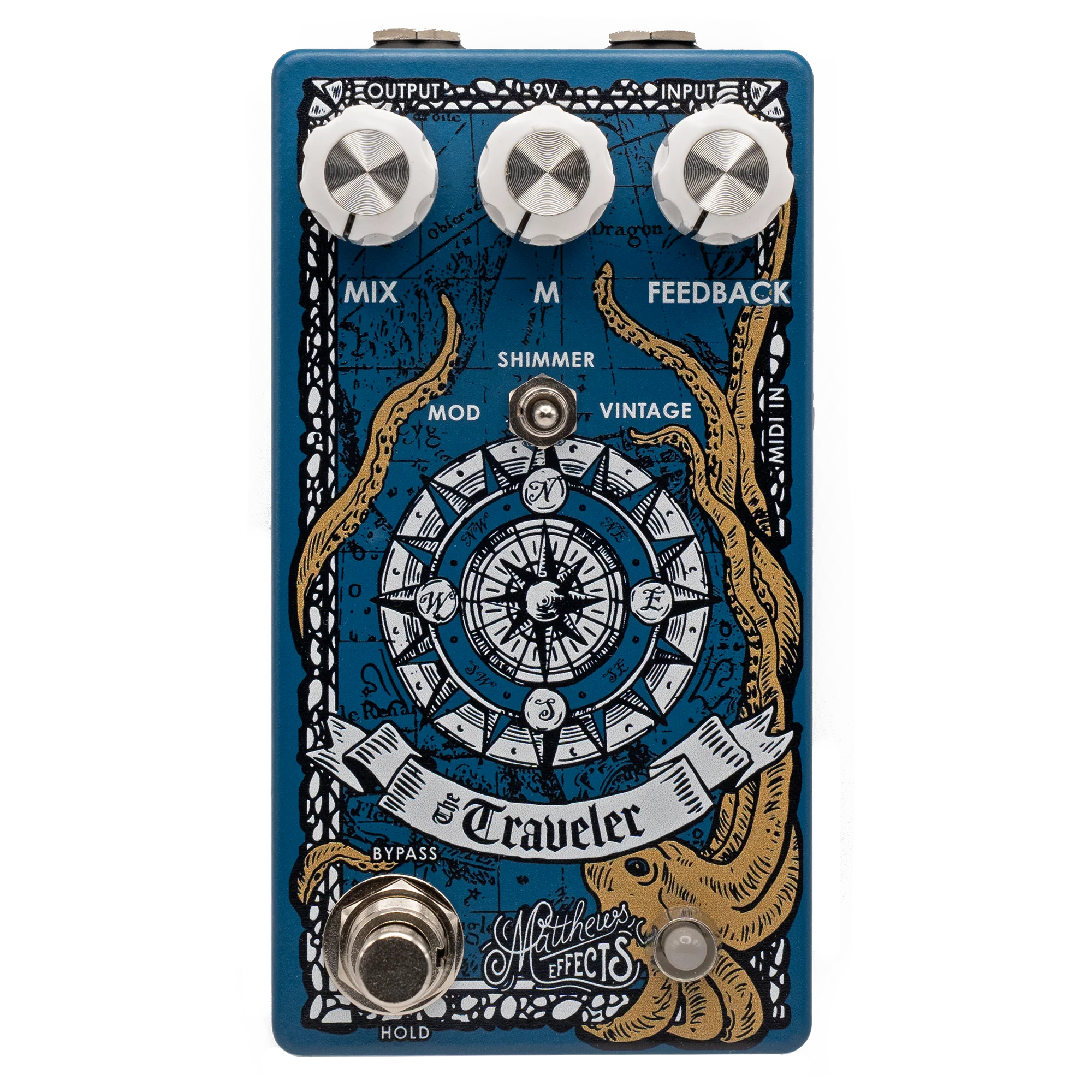 Matthews Effects The Traveler - Exploratory Reverb Pedal  Blue