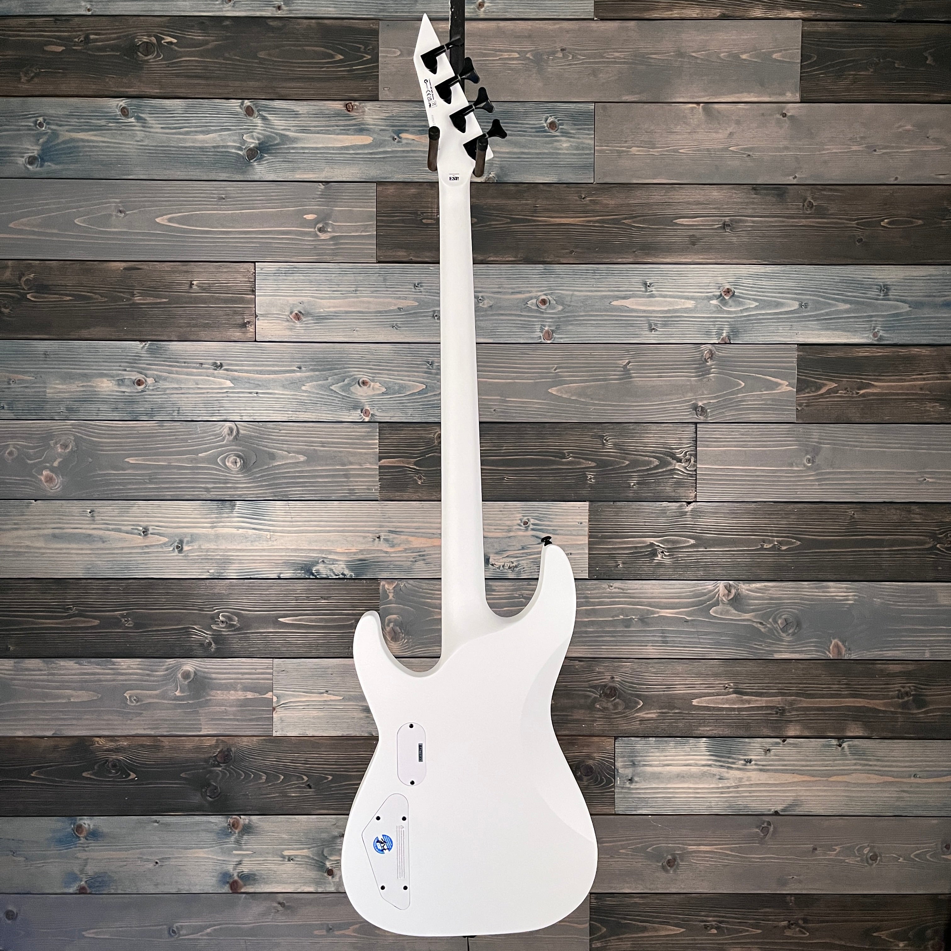 ESP TD M-4 Arctic Metal Bass Guitar - Snow White Satin