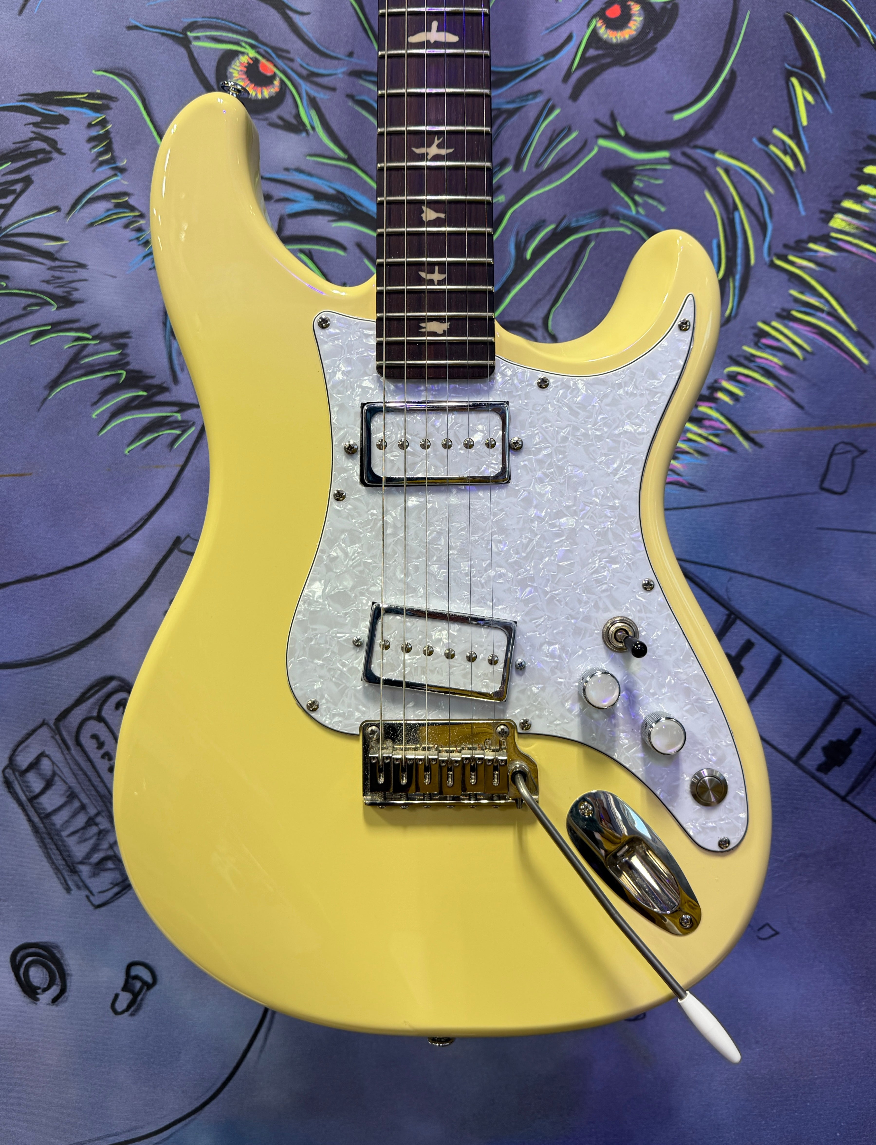 USED PRS Silver Sky SE with Custom P90's - Cream