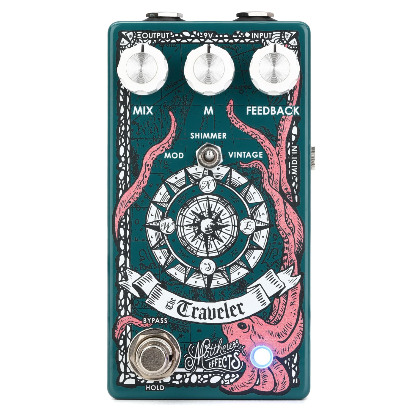 Matthews Effects The Traveler - Exploratory Reverb Pedal  Blue