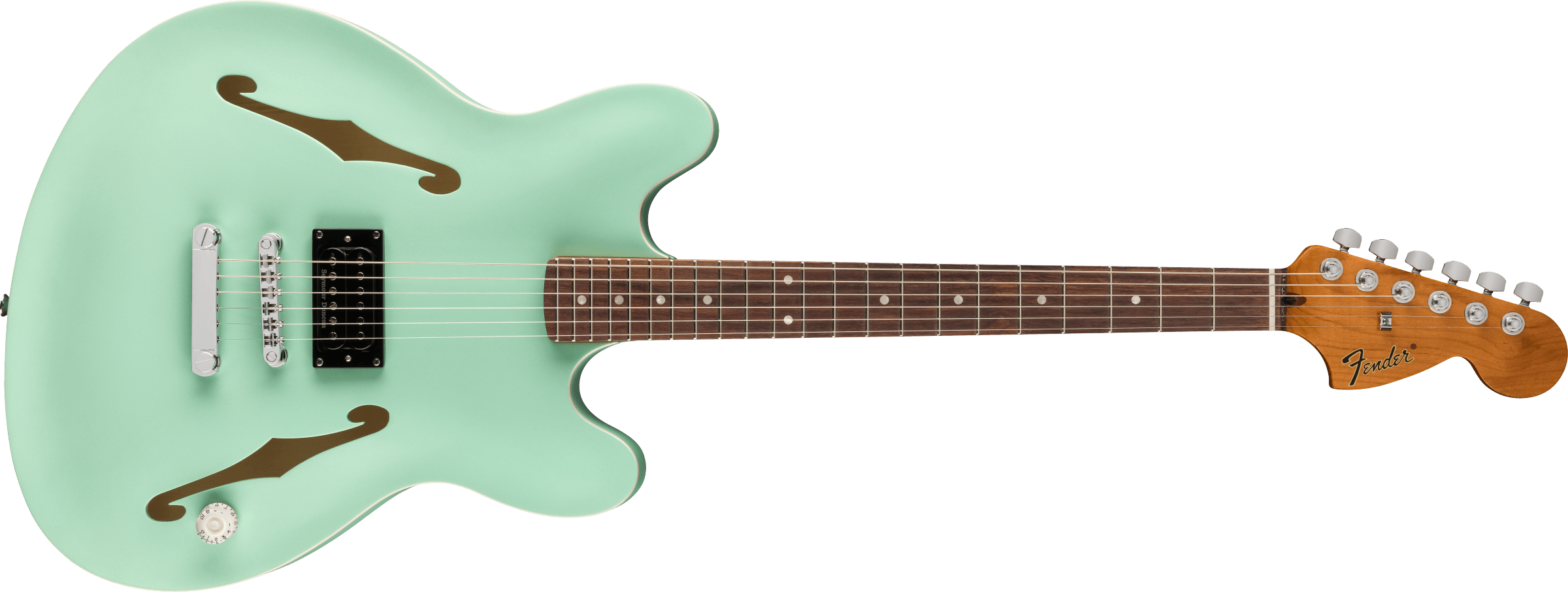 Fender Tom DeLonge Starcaster, Chrome Hardware, Satin Surf Green