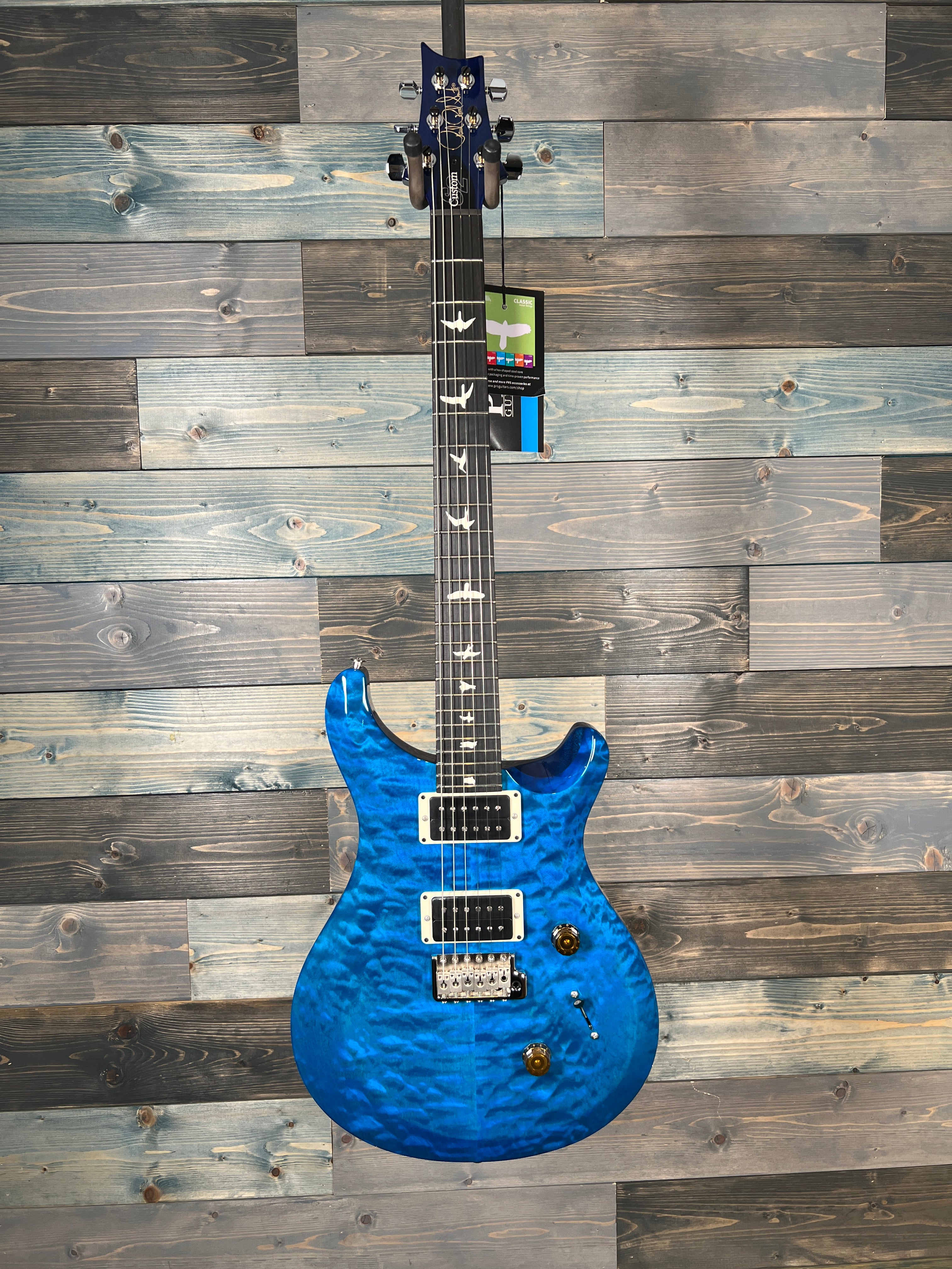 PRS S2 Custom 24 Electric Quilt top - Blue Matteo