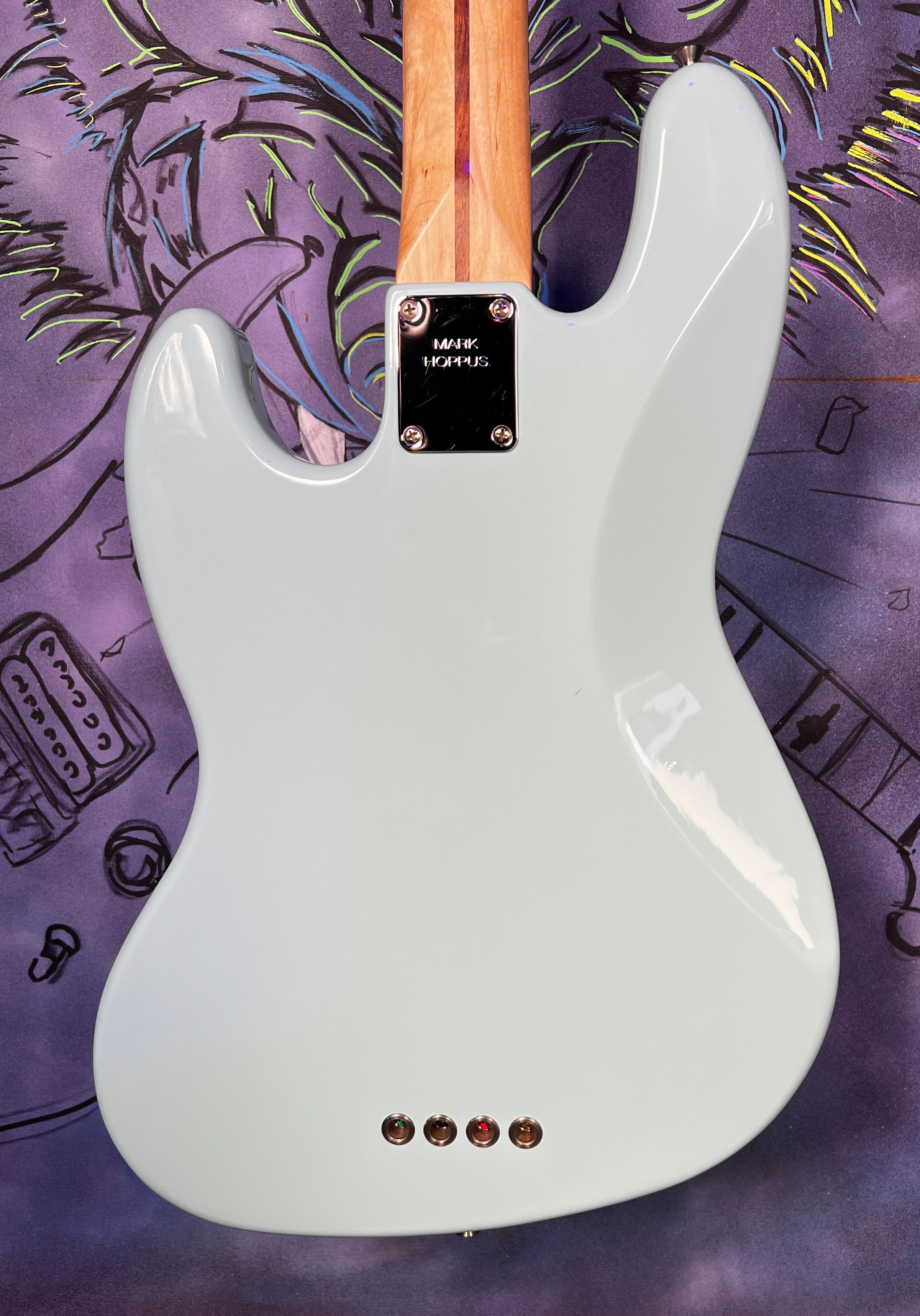 USED 2001 Fender Mark Hoppus Signature Jazz Bass - Daphne Blue