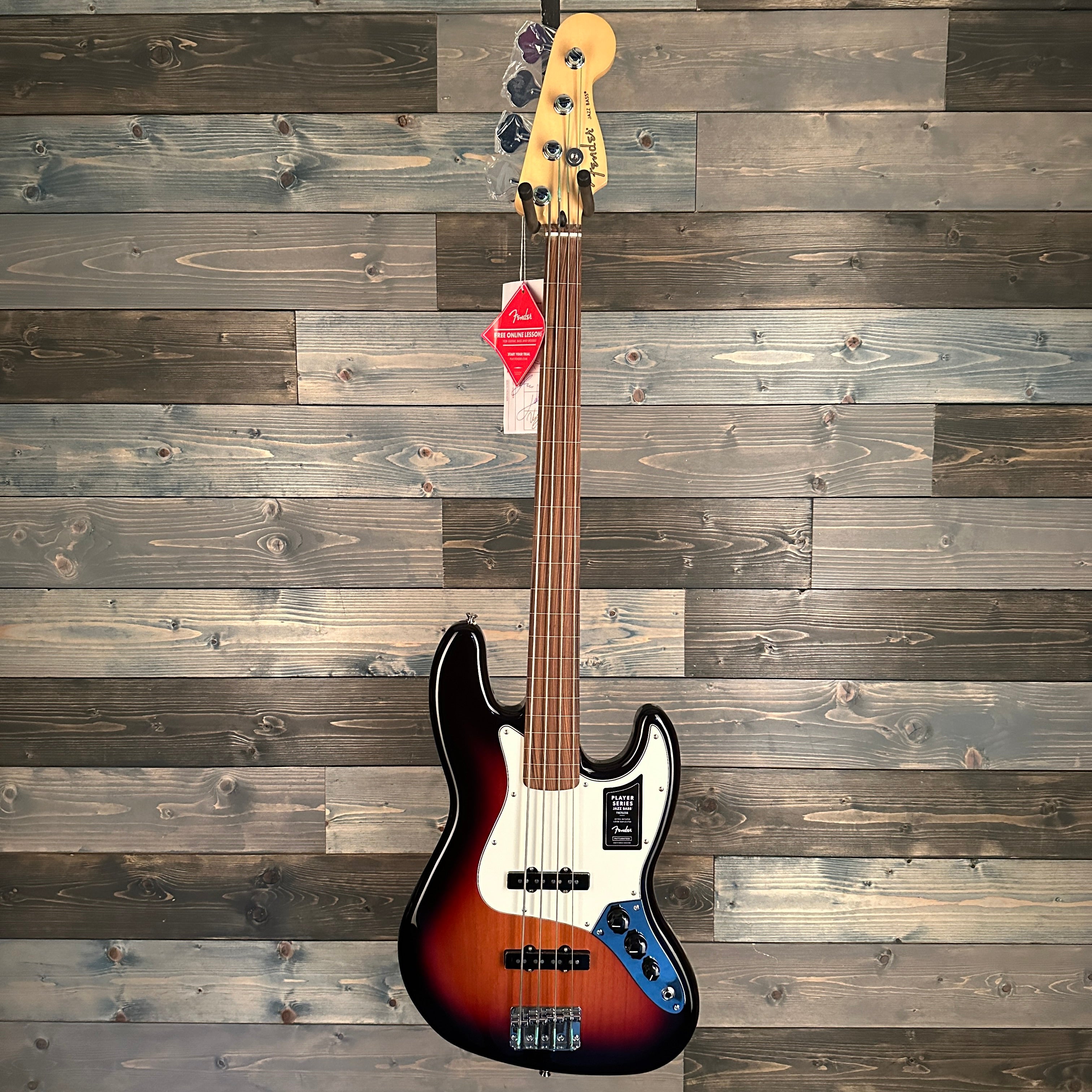 Fender Player Jazz Bass Fretless, Pau Ferro FB, 3-Color Sunburst