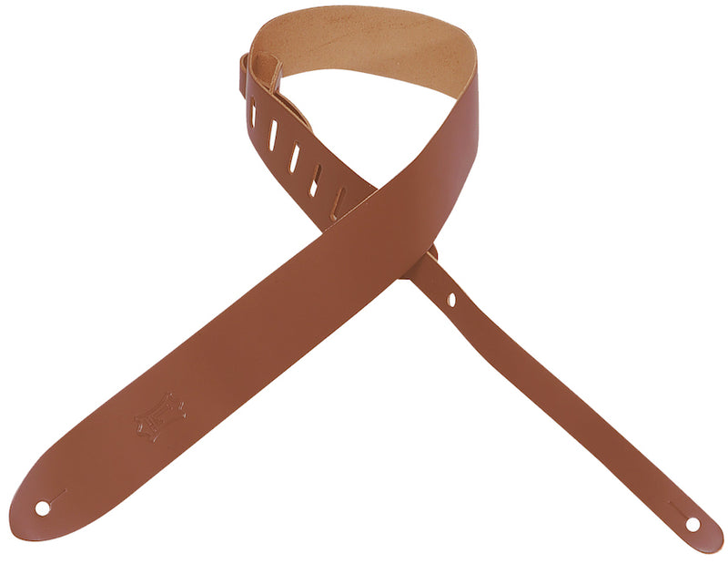 Levy's M12-WAL 2" Wide Top Grain Leather Guitar Strap - Walnut