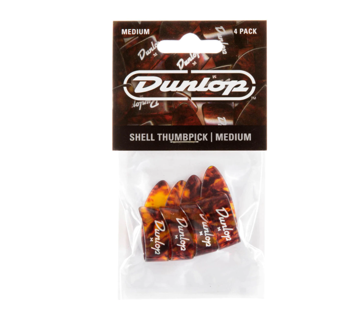 Dunlop Shell Medium Thumbpicks, 4-Pack