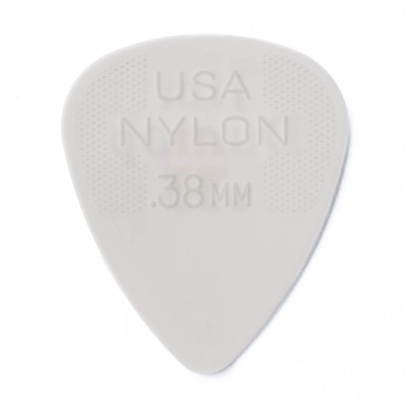 Dunlop 44P.38 Nylon Standard .38mm White Guitar Picks 12-Pack