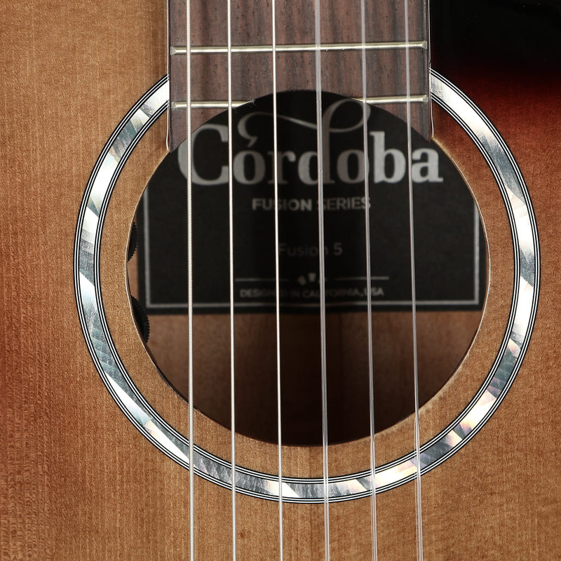 Cordoba Fusion 5 Electric Nylon String Guitar - Sonata Burst