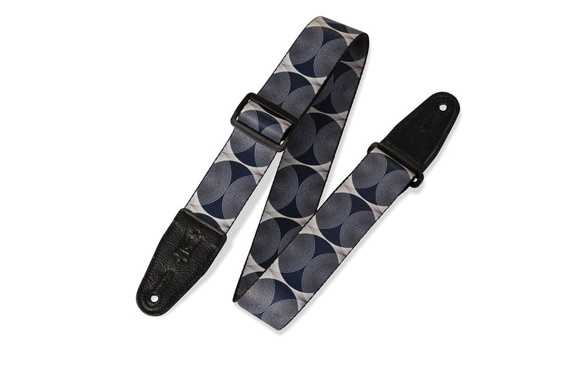 Levy's 2in Sublimation Printed Guitar Strap With Genuine Leather Ends. Tri-glide