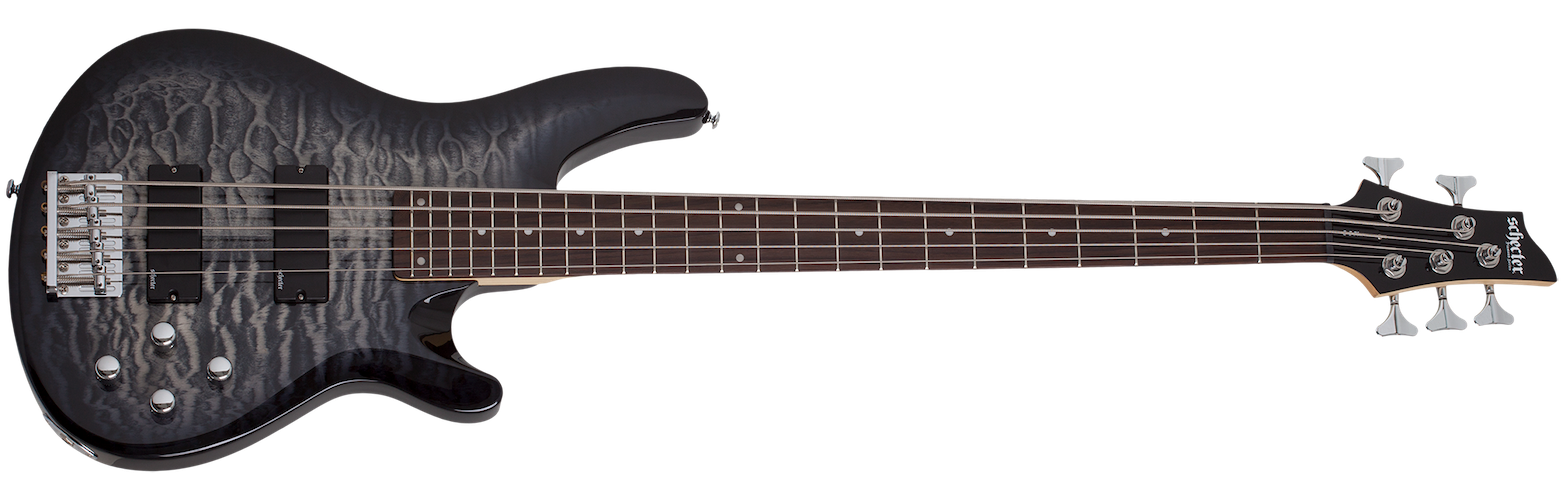 Schecter 593 C-5 Plus Bass Guitar - Charcoal Burst