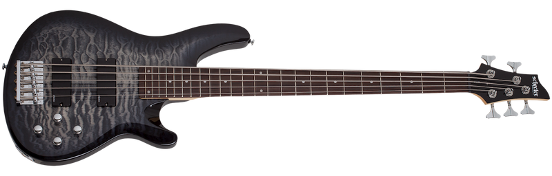 Schecter 593 C-5 Plus Bass Guitar - Charcoal Burst