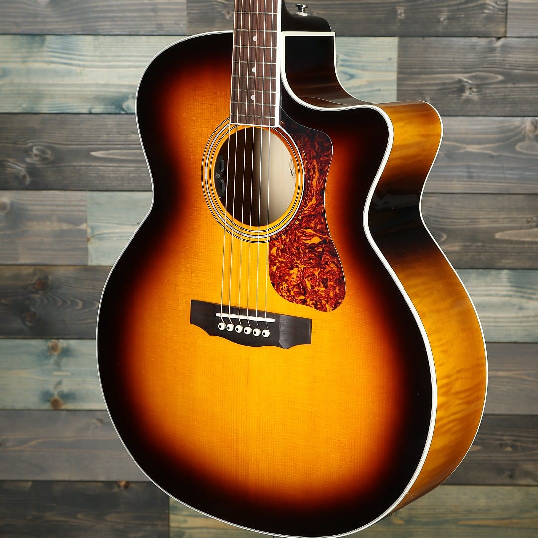 Guild F-250CE Deluxe Jumbo Acoustic - Antique Burst Gloss