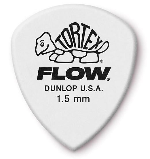 Dunlop 558P1.5 Tortex Flow Pick 1.5mm, 12 Pack - White