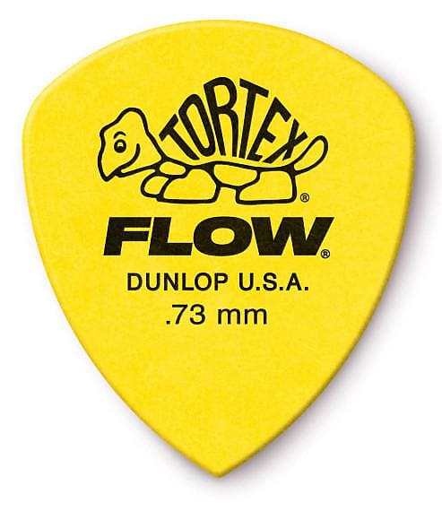 Dunlop 558P.73 Tortex Flow Pick .73mm, 12 Pack - Yellow