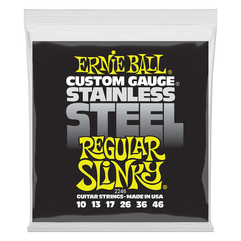 Ernie Ball 2246 Regular Slinky Stainless Steel Electric Guitar Strings 10-46
