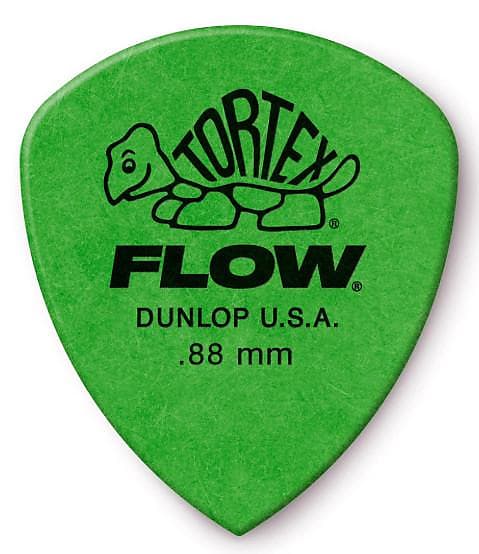 Dunlop 558P.88 Tortex Flow Pick .88mm, 12 Pack - Green