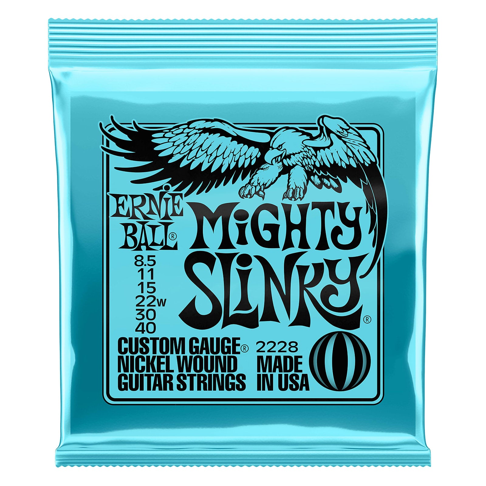 Ernie Ball 2228 Mighty Slinky Custom Gauge 8.5-40