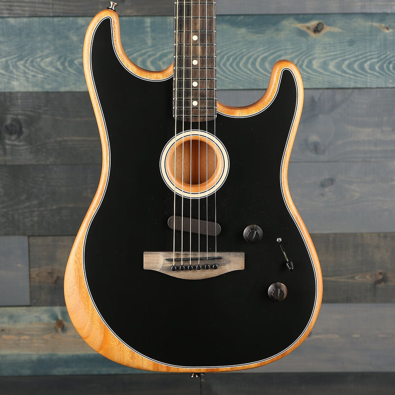 Fender American Acoustasonic™ Strat®, Ebony Fingerboard, Black