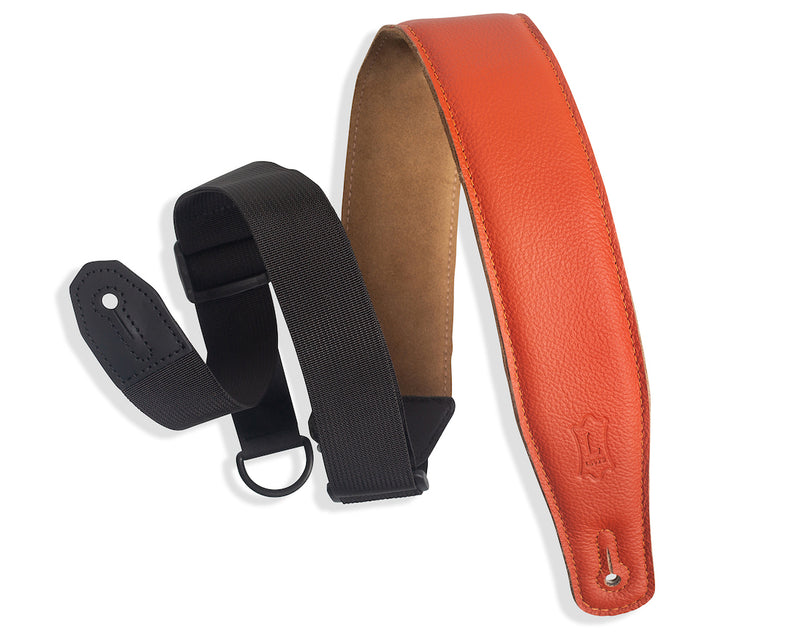 Levy's 2.5in Wide Ergonomic RipChord Strap - Orange Leather Upper w/Padding