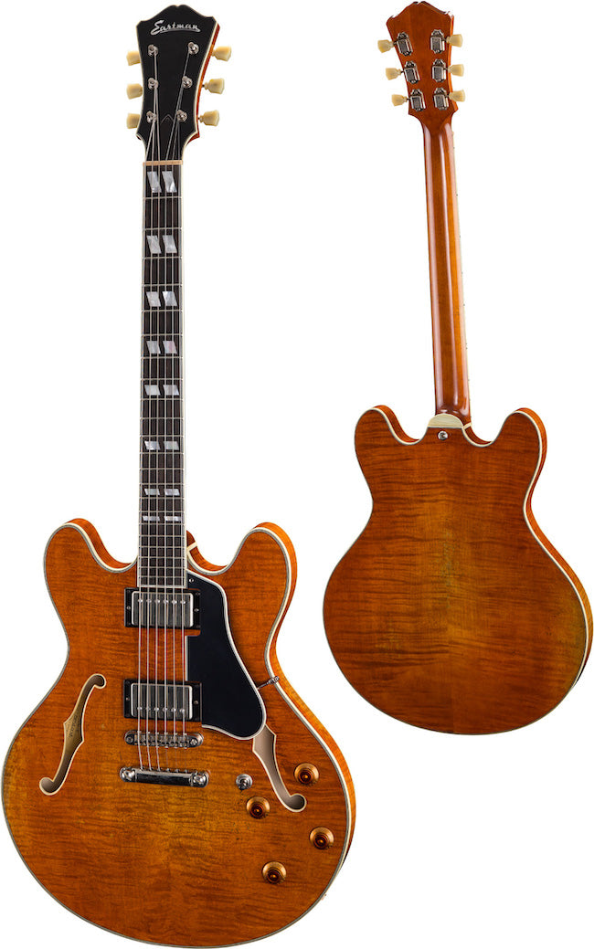Eastman T59/V-AMB Thinline Electric Guitar - Amber