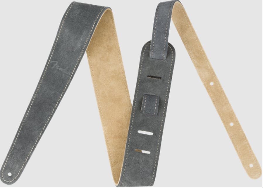 Fender 2" Suede Strap, Gray/Tan, Reversible