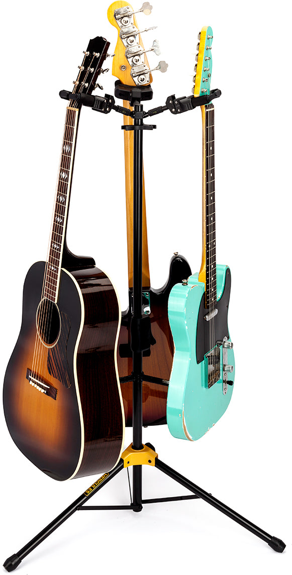Hercules GS432B Plus Auto Grip System Triple Guitar Stand Foldable Backrest