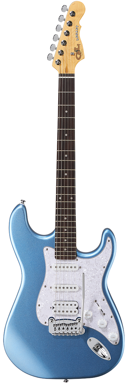G&L Tribute Legacy HSS Series Electric Guitar - Lake Placid Blue