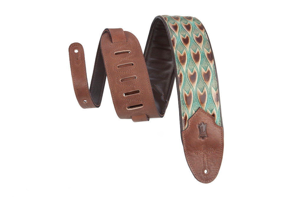 Levy's M4WP-004 Sundance Line Arrowhead Turquoise Guitar Strap