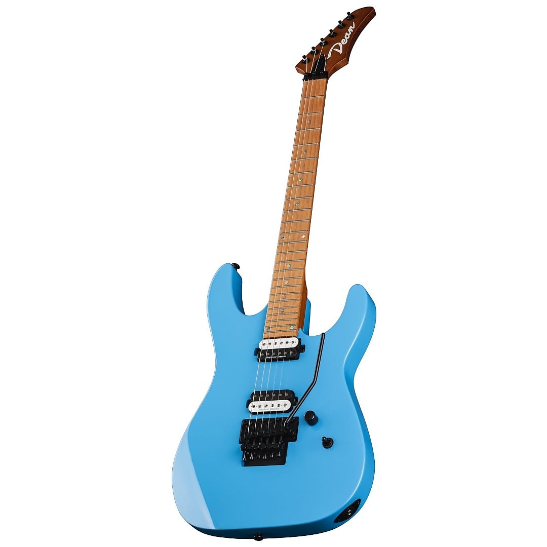 Dean MD24 F RM VBL MD 24 Floyd Guitar, Roasted Maple Fretboard, Vintage Blue