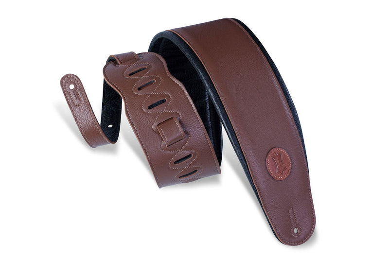 Levy's 4 1/2" Wide Garment Leather Bass Strap - Brown