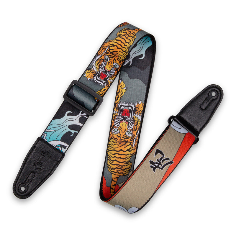 Levy's MPD2-124 Polyester Guitar Strap - Japanese Traditional Tiger