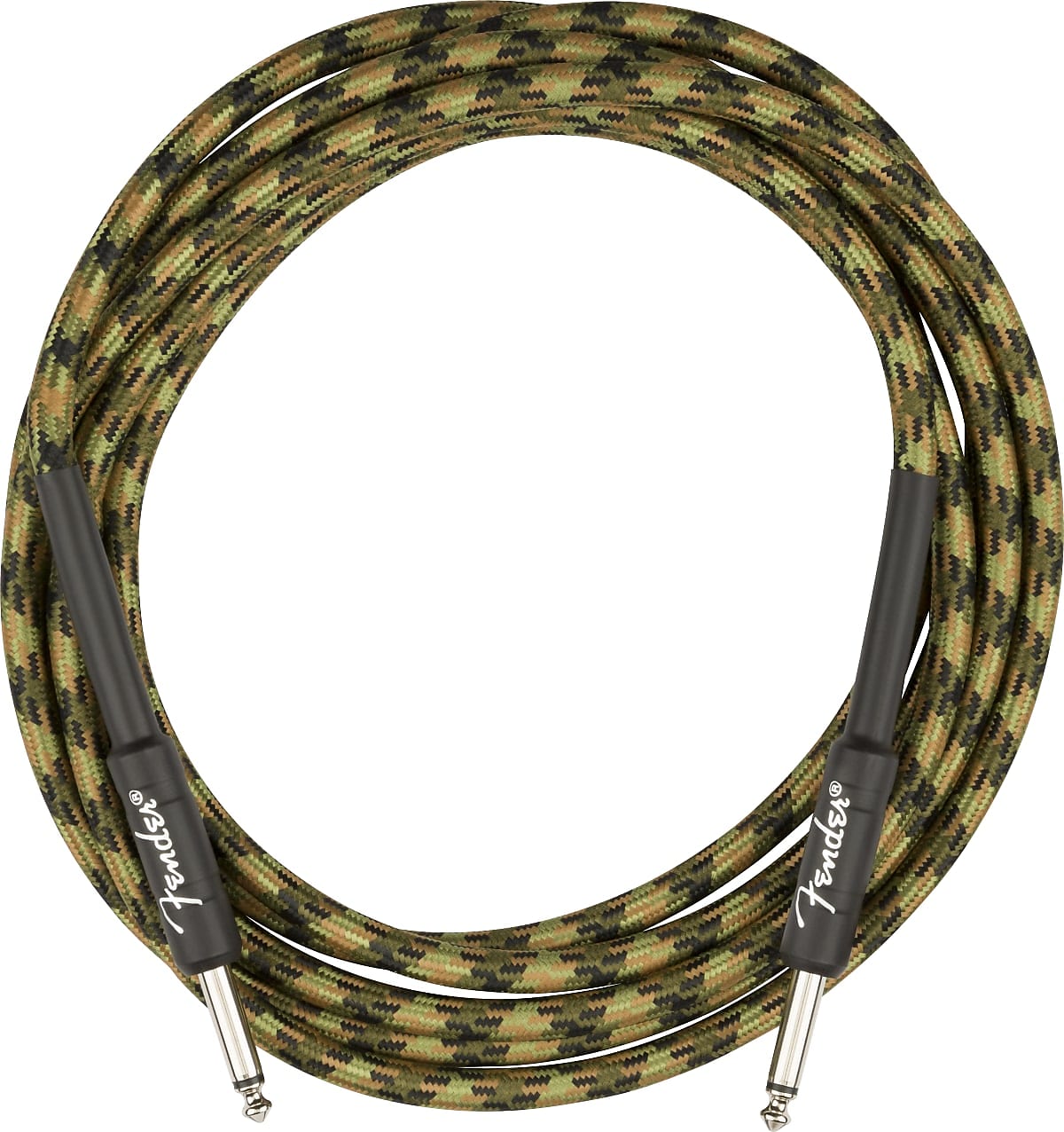 Fender Prof. Ser. Instrument Cable, Straight/Straight, 10', Woodland Camo