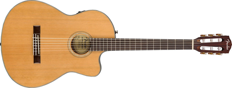 Fender CN-140SCE Nylon Thinline, Walnut Fingerboard, Natural w/Case
