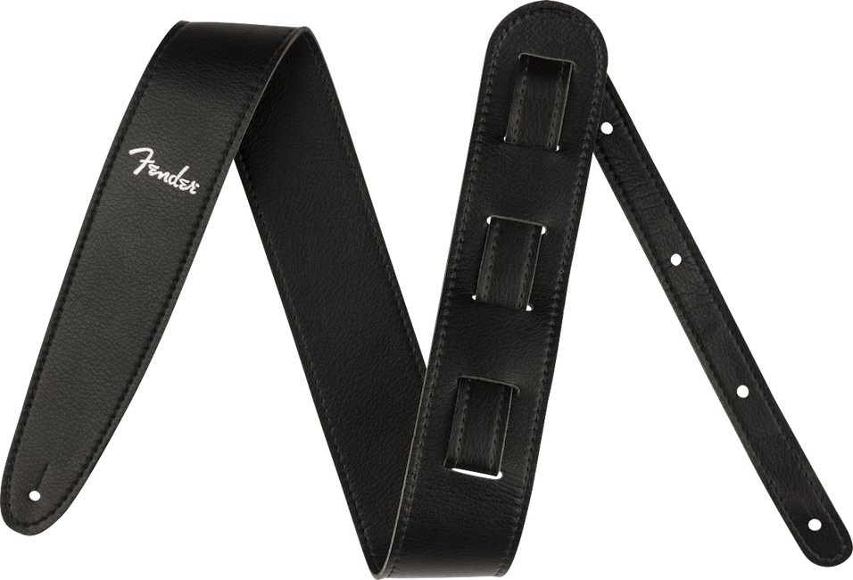 Fender Vegan Leather Strap, Black, 2.5"