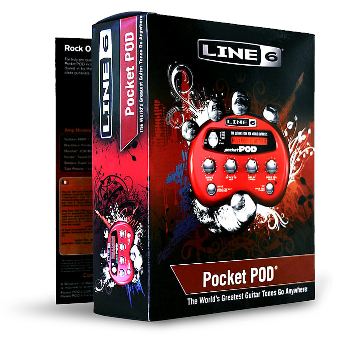 Line 6 Pocket POD Battery powered headphone / mini amp modeler for Guitarists
