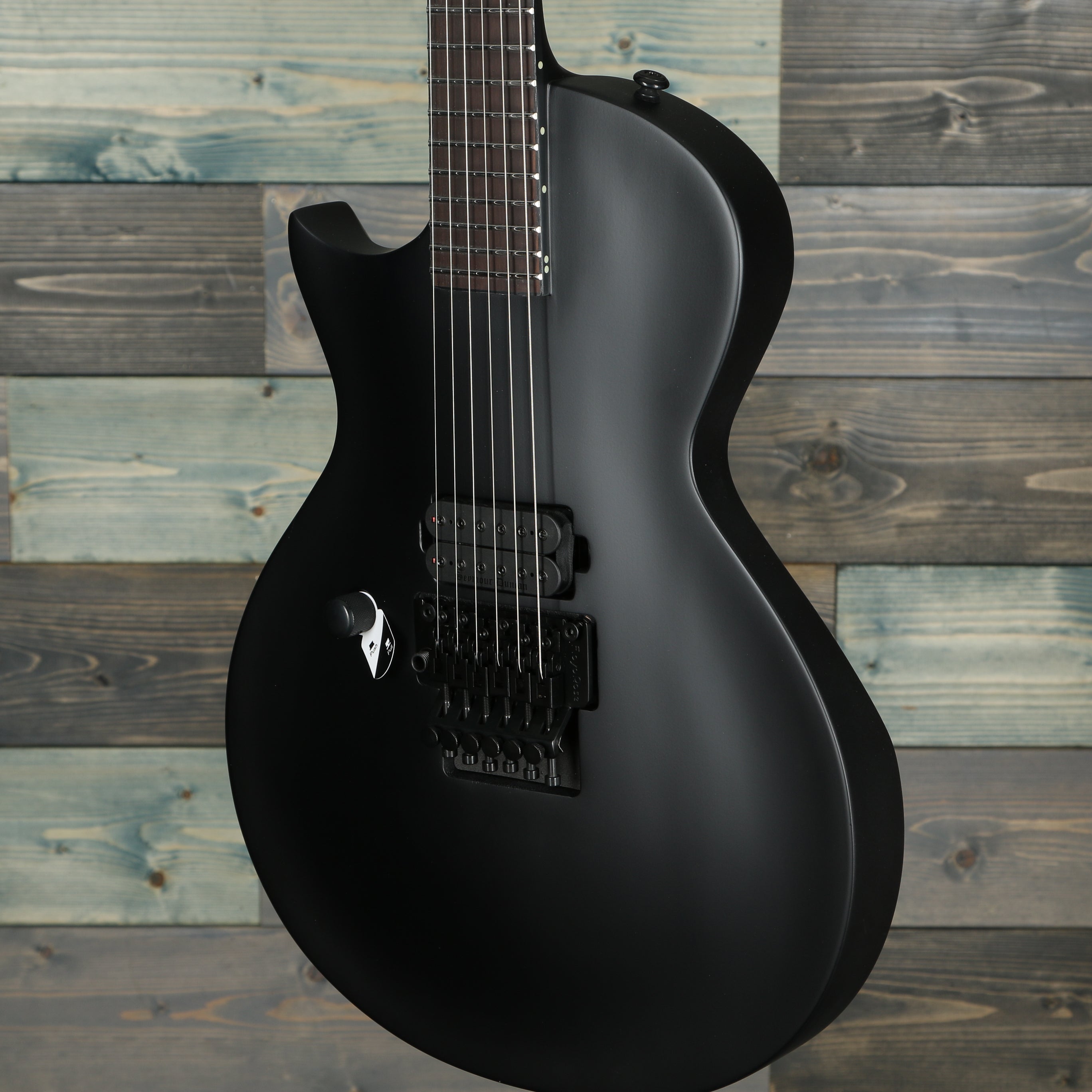 ESP LTD EC-FR Black Metal Series Lefty Electric Guitar - Black Satin