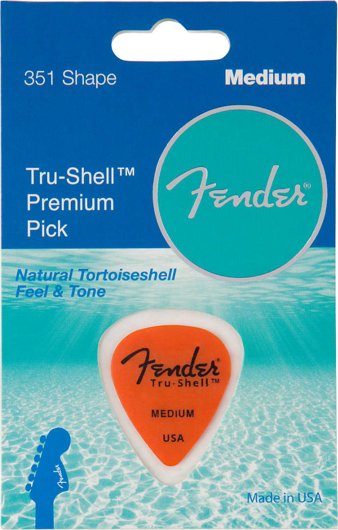 Fender Tru-Shell Casein 351 Shape Pick, Medium, Single