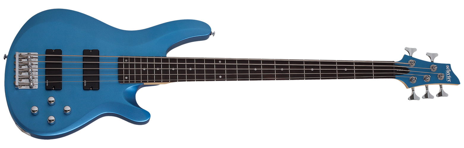 Schecter 588 C-5 Deluxe Bass Guitar - Satin Metallic Light Blue