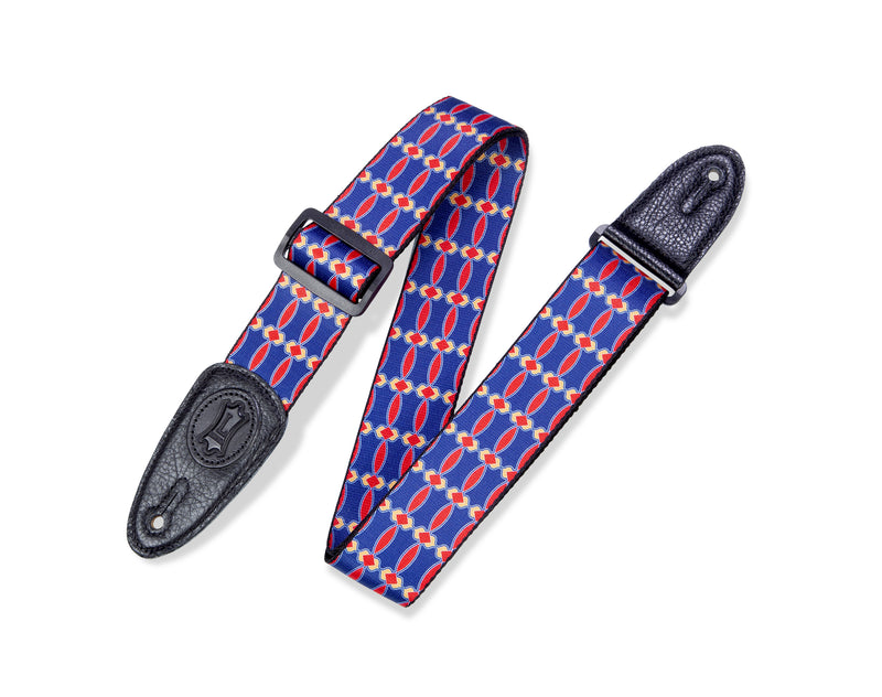 Levy's MPLL-003 Blue/Red Levy’s Signature Icon Guitar Strap