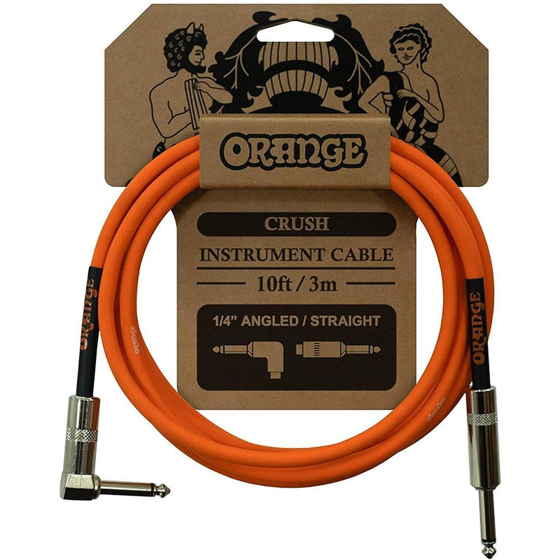 Orange Cables Crush 10ft Instrument Cable Angled to Straight