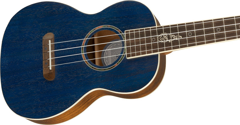 Fender Dhani Harrison Uke, Walnut Fingerboard, Sapphire Blue